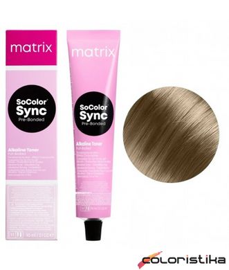 Безаммиачная краска для волос Matrix SoColor Sync Pre-Bonded Alkaline 7NA Блондин натуральный пепельный 90 мл