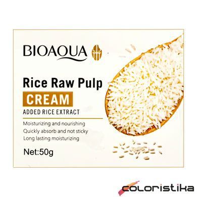 Крем для лица Bioaqua Rice Raw Pulp Cream с экстрактом риса и гиалуроновой кислотой 50 г