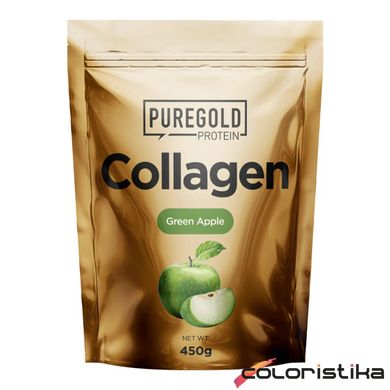 Коллаген Pure Gold Collagen - 450g Green Apple (Зеленое яблоко)