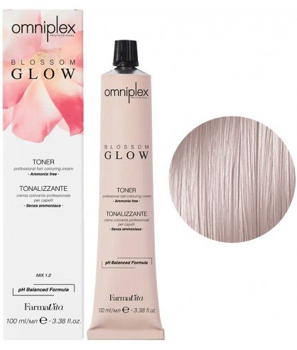 Безаммиачная краска для волос FarmaVita Omniplex Blossom Glow Toner 100 мл 10.21 Платиновый блондин перламутрово пепельный