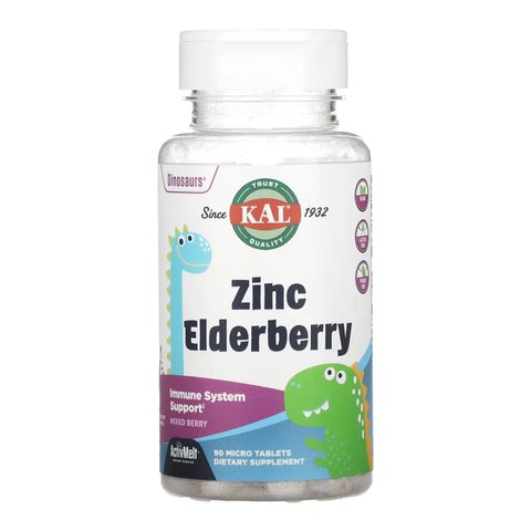 Цинк KAL Zinc Elderberry 5 мг - 90 таблеток