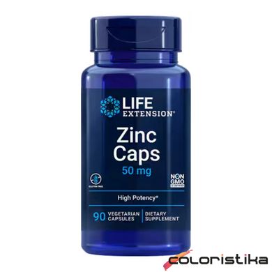 Цинк Life Extension Zinc Caps 50 мг - 90 веганських капсул