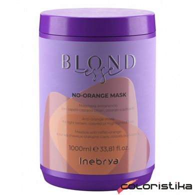 Маска для волос анти-оранж для блонда Inebrya Blondesse No-Orange Mask 1000 мл