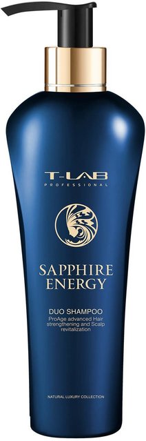 Шампунь для зміцнення та анти-ейдж ефекту волосся T-LAB Professional Sapphire Energy Duo Shampoo, 300 ml