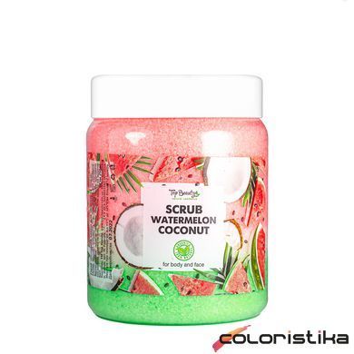 Скраб для обличчя та тіла Top Beauty Watermelon Coconut з ароматом кавуна та кокосовим маслом 250 мл