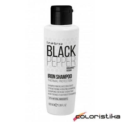 Шампунь для увлажнения и укрепления волос Inebrya Black Pepper Iron Shampoo 300 мл