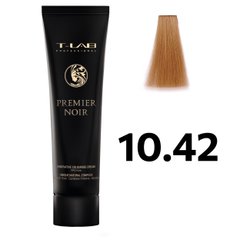 Фарба для волосся T-LAB Premier Noir 10.42 дуже-дуже світлий мідно-перламутровий блонд 100 мл
