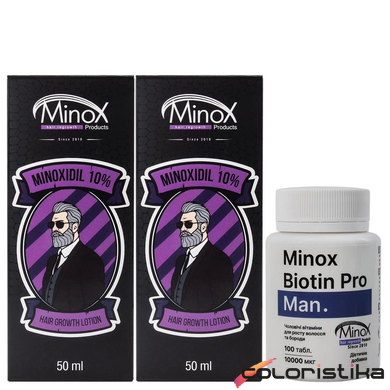 Набор для роста бороды и волос Minox Turbo +