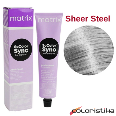 Безаммиачная краска для волос Matrix SoColor Sync Pre-Bonded Acidic 8AA, стальной 90 мл