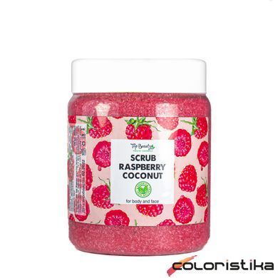 Скраб для обличчя та тіла Top Beauty Raspberry Coconut з ароматом малини та кокосовою олією 250 мл