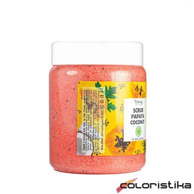 Скраб для обличчя та тіла Top Beauty Papaya Coconut з ароматом папаї та кокосовим маслом 250 мл