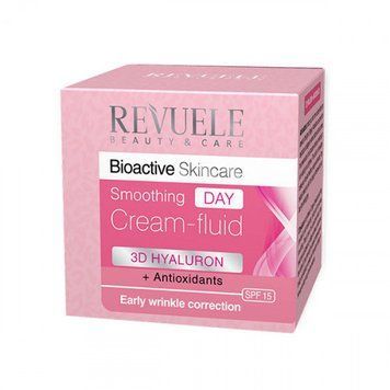 Денний крем-флюїд для обличчя від зморшок SPF 15 Revuele Bioactive 3D Hyaluron Smoothing, 50 мл