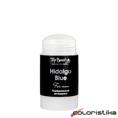 Дезодорант для тіла чоловічий Top Beauty Hidalgo Blue парфумований з пробіотиком (білий флакон)