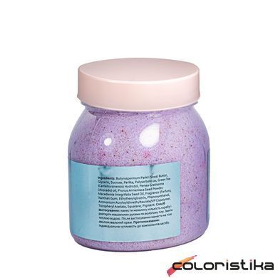 Сахарный скраб для тела Hollyskin Bilberry Bubbles с маслом ши и перлитом