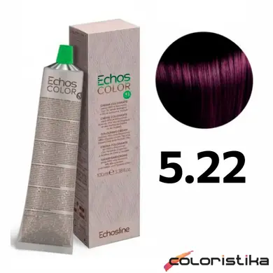 Краска для волос Echosline Echos Color 5.22 насыщенный фиолетовый светлый каштан 100 мл купить в Украине | Coloristika