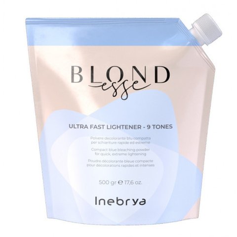 Осветлитель (пудра) для быстрого осветления волос синяя Inebrya Blondesse Ultra Fast Lightener 9 Tones 500 мл