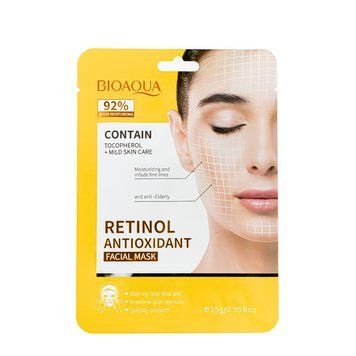 Маска для обличчя з ретинолом антивікова Bioaqua Retinol Antioxidant 25 г BQY80861