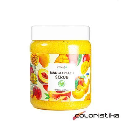 Скраб для обличчя та тіла Top Beauty Mango Peach з ароматом манго персик та кокосовою олією 250 мл