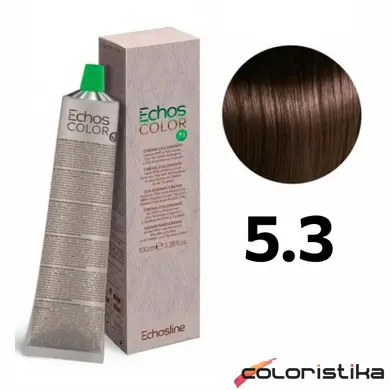 Краска для волос Echosline Echos Color 5.3 золотистый светлый каштан 100 мл купить в Украине | Coloristika