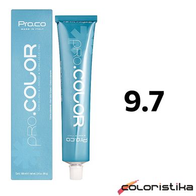Фарба для волосся Pro.Co Pro.Color 9.7 блондин дуже світло-бежевий 100 мл