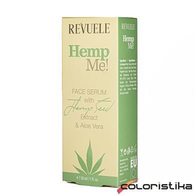 Сироватка для обличчя Revuele Hemp Me Face Serum With Hemp Seed з конопляною олією 30 мл