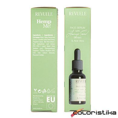 Сироватка для обличчя Revuele Hemp Me Face Serum With Hemp Seed з конопляною олією 30 мл