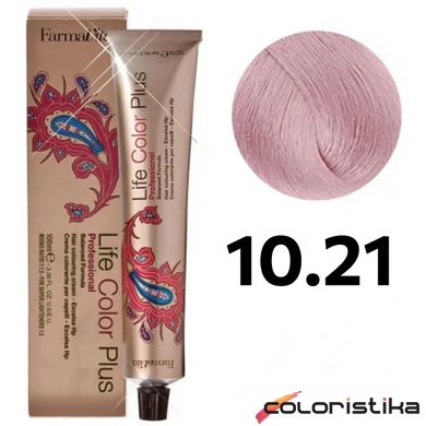 Фарба для волосся FarmaVita Life Color Plus 10.21 платиновий блондин перламутрово-попелястий 100 мл