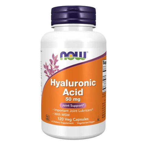 Гиалуроновая кислота + МСМ Now Foods Hyaluronic Acid 50mg+MCM - 120 vcaps